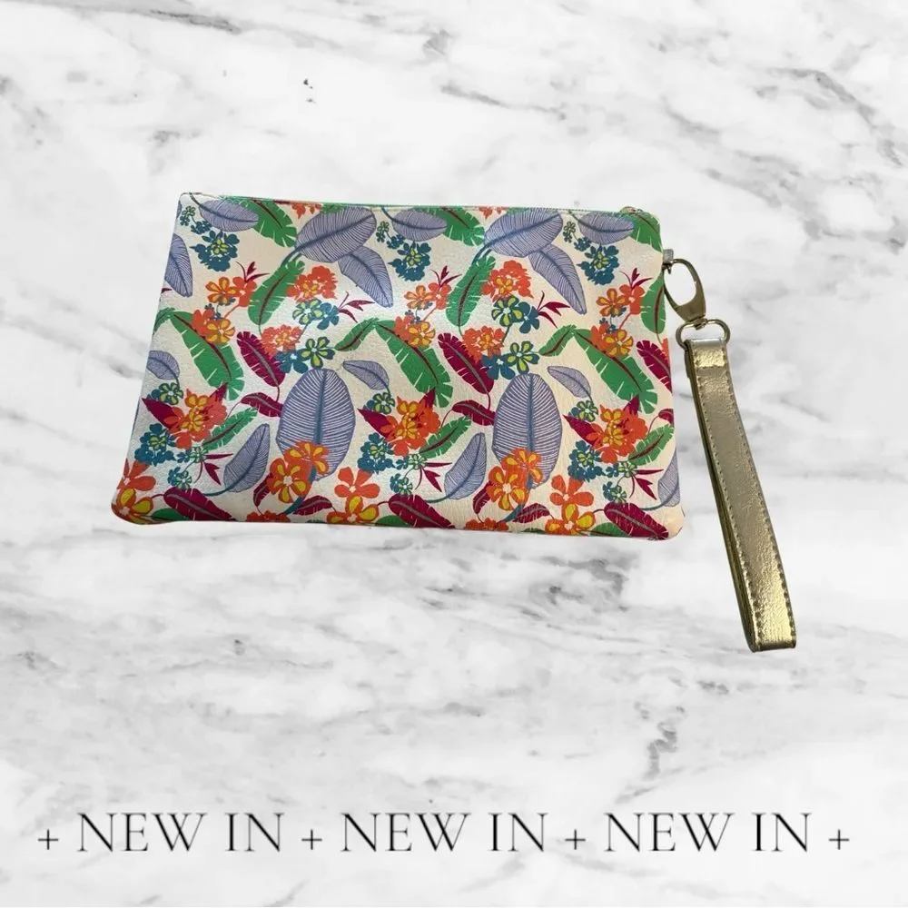 Floral Print Wristlet‎ Clutch